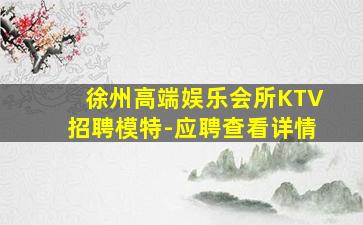 徐州高端娱乐会所KTV招聘模特-应聘查看详情